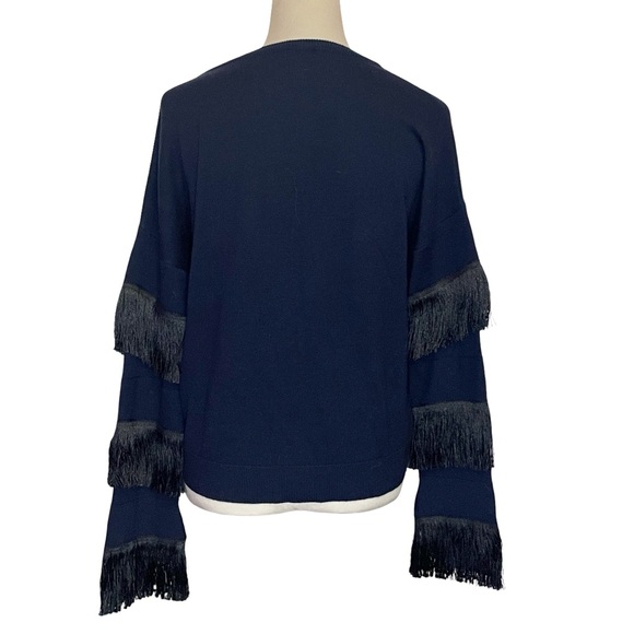 TABULA RASA Kahina Fringe Sweater in Navy - Picture 3 of 5
